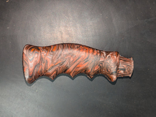 Orange/black w/white Handle blank